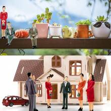11/21/31pcs 1:25 Scale Mini Human Figures Model, Small Plastic Dolls For Miniature Building Scene, Standing & Sitting Posture - Miniature People - View 12
