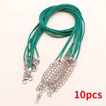 10pcs 45+5cm DIY Necklace Wax Thread Jewelry Accessories Necklace Rope Leather Rope Jewelry Making Parts Craft Supplies (20 Colours) - Multicolor - View 28