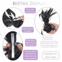 女士发髻假发发圈 | 双花发髻配蝴蝶结，编织发型造型工具，活力少女风 - 彩色 - 查看 9