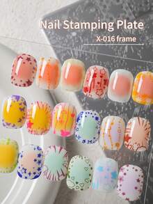 XEIJAYI 1 Nail Art Print Board, 30 Patterns, Checkered And Geometric Nail Art Templates, Metal Print Board, Suitable For Professional Nail Artists, DIY Nail Art Design Tool - Silver - View 4