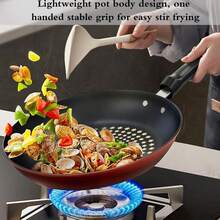 Frying Pan Non Stick 24cm Frying Pan Diamond,Lightweight & Easy To Clean, Induction Compatible - Red - View 7