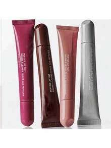 4 Pcs Peptide Lip Tint, Sheer Color And Hydrating Finish Clear Lip Oil, Long Lasting Hydrating Lip Gloss Tinted Lip Balm Non-Sticky Revitalizing, Transparent Lip Care Oil For Dry Lip, 3 Fl Oz,10ml - A - 查看 1