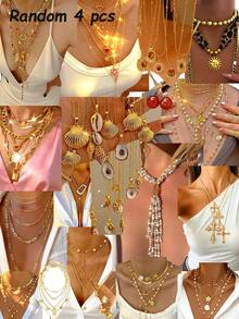 Bộ dây chuyền mặt dây chuyền đính đá lấp lánh kiểu đồng xu cổ điển, sang trọng, gồm 25 mặt dây chuyền hình thánh giá, ngôi sao, mặt trăng, hoa, mặt trời, trái tim, quả anh đào, giọt nước, vỏ sò, tua rua, hình chữ Y, kiểu vòng cổ ôm sát cổ, phù hợp cho nữ, dịp lễ, tiệc tùng, đeo hàng ngày, kỷ niệm, quà tặng ngày Valentine (mặt dây chuyền ngẫu nhiên). - Nhiều màu - Xem 12