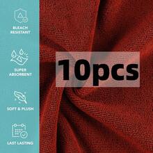 10pcs Set - Luxurious Microfiber Facial Cloths - Soft, Quick-Drying & Reusable Makeup Remover - Seamless Edge, Gentle And Effective Facial Washing Experience - Perfect Travel-Size Beauty Essentia - Multicolor - View 15