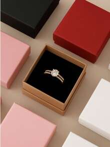 1/6/12pcs Ring & Jewelry Boxes, Great For Holiday Parties And Gift Wrapping Valentine's Day, Valentines Wedding, Birthday,Jewelry Organiser,Organization And Storage,Jewelry Box,Storage,Closet Organization And Storage,Makeup Organizer,Suplies,Decorations,Ring Box,Jewelry Storage. - Multicolor - View 6