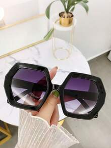 1副新款不对称镜框男士时尚眼镜，时尚街头风百搭眼镜 - 彩色 - 查看 9