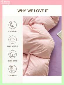 Bộ chăn ga gối trẻ em màu hồng nhạt và tím nhạt (2/3 món), 1/2 vỏ gối, chất liệu dệt may mềm mại và thoải mái, thân thiện với da, nhiều màu sắc để lựa chọn, phù hợp cho phòng ngủ của bé trai và bé gái, trang trí nhà cửa đơn giản và thời trang, bộ chăn ga gối phòng ngủ mềm mại và thoải mái, bộ sản phẩm thời trang, có thể giặt máy, không kèm ruột gối. - Hồng - Xem 7