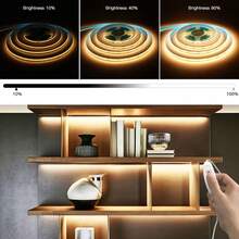 1/3/6pcs COB LED Light Strip, USB Wired Control With Adjustable Brightness, Warm White Light, Display Cabinet LED Light Strip, With Button Control Cabinet Light Back Adhesive That Can Be Cut, Suitable For Shoe Cabinets, Wardrobes, And Display Cabinets, Bedrooms, Ceilings, Stairs, Corridors, Decorative Lighting - USB - View 6