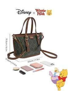 迪士尼小熊维尼篮子水桶包 - 官方授权吊坠，卡通印花单肩包，休闲时尚手提包，生日礼物 - 彩色 - 查看 10