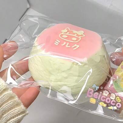 2026新款蜜桃牛奶系列手工硅胶慢回弹减压玩具，生日、节日、情侣、圣诞节、游戏玩家的理想礼物，缓解焦虑