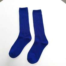 1 Pair/5 Pairs Women Knee High Socks, Colorful Vertical Striped, Fashion Versatile Stockings For Spring & Summer - Multicolor - View 8