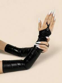 1pc Long Rhinestone Elastic Sleeve Gloves For Women, Party & Ball - Multicolor - View 6