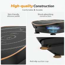 MERACH Vibration Plate Exercise Machine, Curved Vibration Plate For Lymphatic Drainage Weight Loss, Vibrating Plate With Real-Time Calorie Tracking On LED Display, Workout Equipment For Home Women Men - US B Type Plug(110-127V) - View 4
