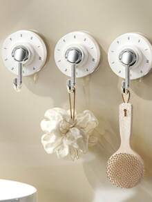 1个家用旋转吸盘挂钩，强力真空吸附，不留痕迹，吸盘式设计，适用于冰箱、木门、瓷砖等表面，免钻孔粘贴式挂钩，旋转吸盘挂钩，真空免钻孔承重粘贴式挂钩，厨房、浴室、浴室墙面毛巾架、浴室挂钩、厨房挂钩、卧室挂钩 - A - 查看 9