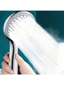 1 Set Handheld Adjustable High Pressure Shower Head With Bracket & Hose, Bathroom Shower Faucet, Bathroom Hardware, Bathroom Accessories, Enjoy Luxurious Bathing Experience - Square - View 10
