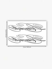 Washable, Waterproof, Sweatproof, Non-Reflective Temporary Tattoo Stickers, One Sheet, And Cool European And American Style Artistic English Sexy Temporary Tattoo Stickers, Suitable For Everyday Use, Lasts For 3-5 Days. - Black - View 6