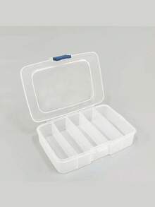 Caja de almacenamiento de gafas con 6 compartimentos (19*10*3.5CM), transparente y a prueba de polvo. Caja de plástico sellada, multifuncional, apilable y portátil. Caja de almacenamiento fija con 5/6 compartimentos. Caja de plástico transparente para joyas, herramientas pequeñas y piezas - Multicolor - Ver 8