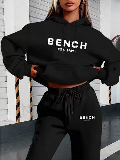 BENCH Women Grey Long Sleeve Pocket Casual Sweatshirt Sweatshirt