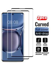 2pcs 3D Curved Tempered Glass Screen Protector For Redmi Note 14 Pro 13 Pro+, Honor Magic 7/6/5 Lite Pro, X9A X9B X9C, Full Coverage Glass Film - Clear - View 42