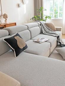 1 tấm bọc ghế sofa nhung mềm mại, co giãn, chất liệu chống thấm nước, thân thiện với thú cưng, chống trượt, chống bẩn, có thể giặt máy, không biến dạng, phù hợp cho mọi mùa, bảo vệ ghế sofa trang trí ngày lễ, phù hợp với tựa lưng ghế sofa hình chữ L 1/2/3/4 chỗ ngồi. - Màu Xám nhạt - Xem 7