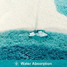 Aqua Blue Gradient Scalloped Runner Rug, 24x59 Inch Irregular Shape Bath Rug,Washable Absorbent Bathroom Runner Rug For Bedroom Bathtub Sink Shower - 150x61cmIrregularAqu - View 5