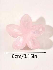 4件組大號春夏多巴胺果凍奶油色雛菊花髮夾 8cm/3.15in 波希米亞風極簡甜美髮飾 - 彩色 - 查看 2