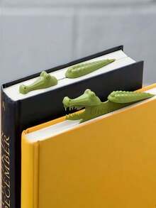 1个/3个创意鳄鱼造型书签，可爱小礼物，便携式鳄鱼学生阅读书签，精致可爱的学生文具礼物，书籍装饰夹，阅读页夹分隔器，适用于书籍、圣经和日记本，非常适合日常办公使用，送给爱书人士的小礼物，适合爱书人士 - 阅读标记 - 独特有趣的书签设计，送给爱书人士、老师的完美生日、情人节礼物 - 隨機 - 查看 2