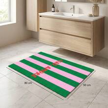 1件装醒目条纹图案地毯，引人注目的文字图案区域地毯，适用于客厅和卧室 - A - 查看 17