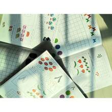 1pc Red Numeral Practice Notebook, Calligraphy Teaching Aid, Intelligence Development, Thinking Training Educational Learning Tool, Parent-Child Interaction Props, Enhance Children's Interest And Love For Life Knowledge, Suitable As Birthday Gift - Multicolor - View 10