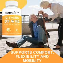 Kenofor Vitamin D3 And K2 - Contains Essential Vitamins To Support The Body - Balances Bodily Functions During Menopause - 120 Capsules - 1 chai - Xem 5