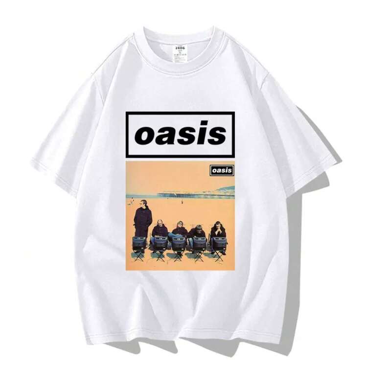 Oasis Band Oasis Wonderwall Printed T-Shirt Relaxed Fit Pure