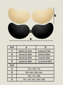 2对装隐形无肩带粘性胸贴：性感硅胶胸贴，适合吊带裙、婚纱。提升小胸，展现丰满胸型。隐形芒果杯胸垫。 - 彩色 - 查看 2