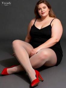 2/1pc 80D Plus Size Glossy Opaque Stirrup Tights, Camel Solid Color Elastic Leggings, Shiny Smooth Pantyhose, Fashion Sexy Versatile Black Stockings For Halloween, Christmas - Camel - View 2