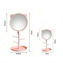 单件装 Y2K 涂鸦图案折叠手持化妆镜，轻巧超薄，便携设计，优质塑料材质，椭圆形镜框，细节精致，适用于多种场合，可折叠成小巧的正方形，方便携带，是化妆的理想之选，价格实惠，也是房间装饰的理想选择。 - 彩色 - 查看 7