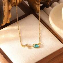 1PC Stainless Steel Women's Fashionable And Simple 18K Plated Tulip Pendant Necklace, Suitable For Dates, Parties, And Office Wear. - Tulip  Necklace - View 9