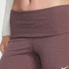 Nike AS W NSW 女士 CHILL 针织罗纹裤 翻边低腰针织裤 IF0241-502 - 棕色 - 查看 4