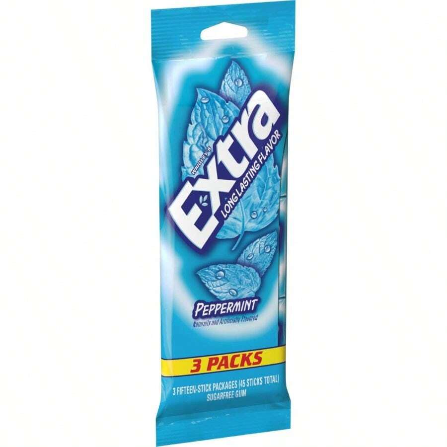 Peppermint Sugar Chewing Gum, 15 Pieces (3 Pack) - 空白的 - 查看 1
