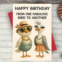 1 Stück witzige Geburtstagskarte mit witziger Geburtstagsgrußbotschaft, süßes Entenpaar Design - Geburtstagskarte für Frauen, Männer, Freunde, Schwestern, beste Freundinnen - Geburtstagsdekoration - inklusive Umschlag zum leichten Beschreiben - perfekte Geburtstagsgeschenkidee - Einheitsgröße - Übersicht 8