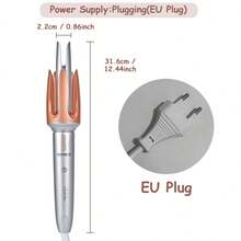 CRASTS 25mm Automatic Curling Iron, Large Curl & Wave, Bangs Curler, French Curl, Slouchy Curling Tool, Damage-Free Automatic Curler - Grey - View 13