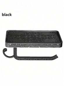 Antique Engraving Zinc Alloy Bathroom Shelf Bathroom Towel Rack Toilet Paper Holder Mobile Phone Holder Tissue Box - Multicolor - View 3