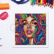 24页精美插画线条艺术涂色书，旨在放松身心，提升审美。它是完美的生日礼物，尤其适合喜爱哥特风格的女孩，也适合作为返校、情人节、复活节和狂欢节礼物，以及文具、办公用品和房间装饰。尺寸：7.9 x 7.9 英寸。 - 線條藝術 - 查看 6