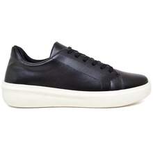 Tênis Masculino Casual Elegante Confortável Leve Resistente - Preto e Branco - Visão 12