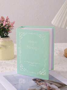 新款6英寸100页插页式相册，经典欧式烫金封面，随机发货，1本，返校季必备 - 藍色 - 查看 7