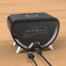 多功能无线充电站，带数字闹钟、温度和时间显示，15W无线充电底座，兼容 17/16/15/14/13/12 Pro Max Plus/Mini/11/XS/XR/X/8，兼容三星S26/S25/S24/S23/S22，兼容和Galaxy Buds。 - 彩色 - 查看 6