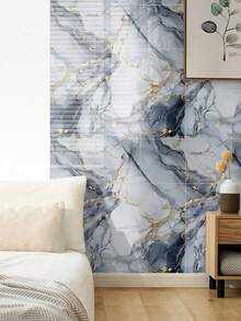 10pcs/Set, 0.9 Sq.M, Faux Ceramic Tile Marble Self-Adhesive Wallpaper, Waterproof Moisture-Proof Wall Decor, Spray Paint Protection, Aluminum Foil Backing For Wall - 10Pcs - View 10