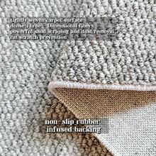1 PCS Jute-Like  Home Office Rug Non-Slip Stain Resistant Floor Mat For Study Room Bedroom & Living Room Decor Multiple Color And Size Options - màu nâu - Xem 9