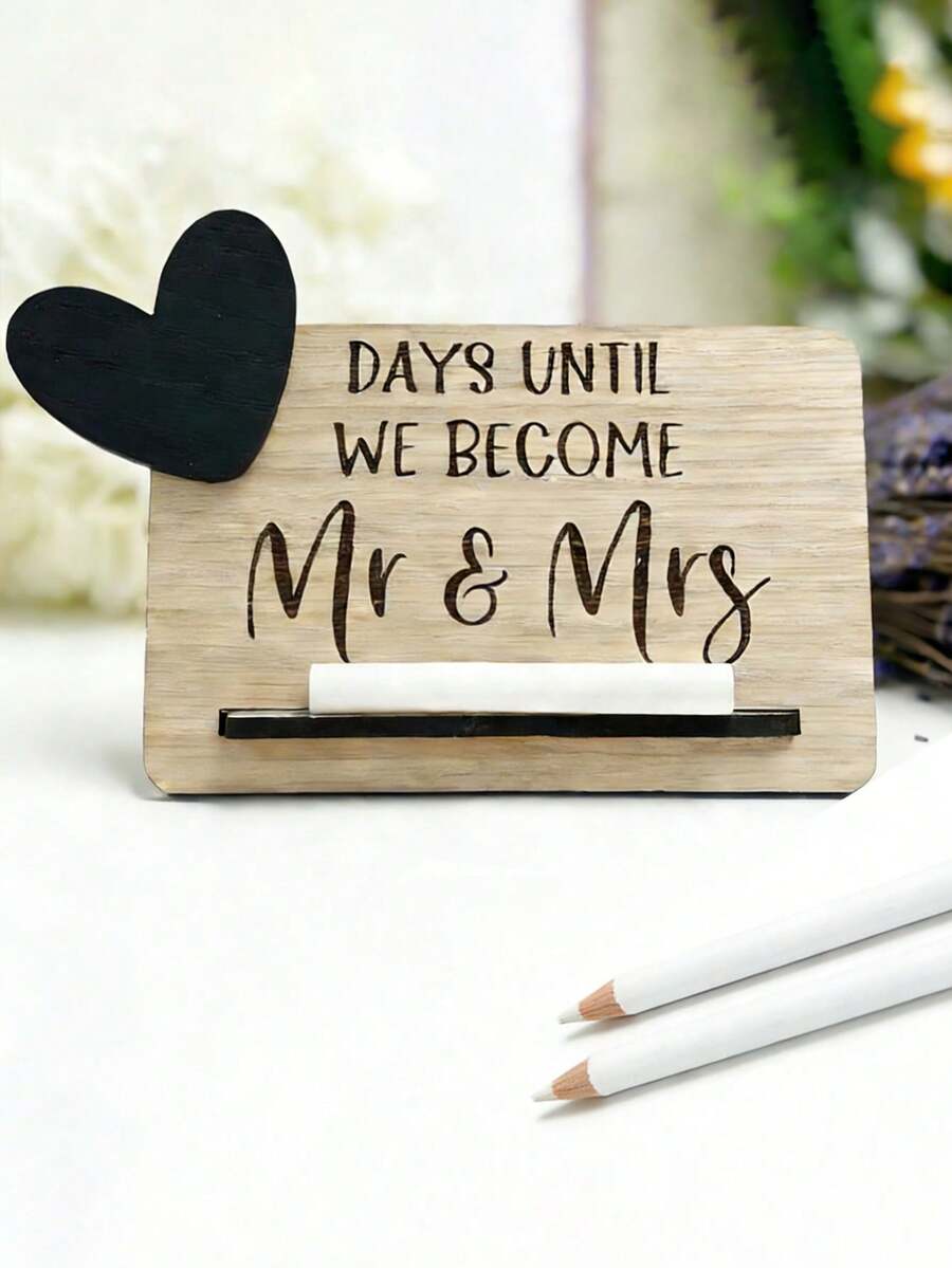 Wedding Countdown Calendar - Handmade Wedding Countdown Tracker With 3D ...