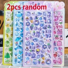1 ou 2 adesivos aleatórios de animais fofos de desenho animado, ideais para scrapbooking, projetos DIY, álbuns de fotos, diários, etc. Adesivos coloridos de gato e coelho de desenho animado. - Multicolorido - Ver 13