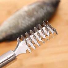 1pc Stainless Steel Fish Scale Remover, Portable Fish Scale Scraper, Fish Scaler, Seafood Processing Tool - Multicolor - View 7