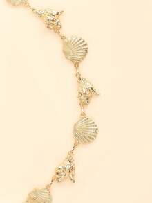 Women's Silver Shell Waist Belt/Chain, Suitable For Everyday Wear - Silver Seashell - View 5